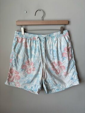 Brooksfield Swim Trunks Floral Blue Pink Men’s Medium